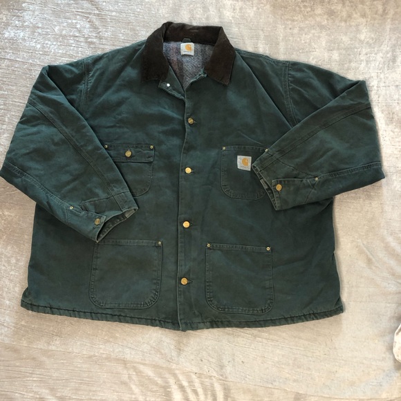 Carhartt Other - Vintage Carhartt Men’s blanket lined outdoor coat green size 2X 3X chore work